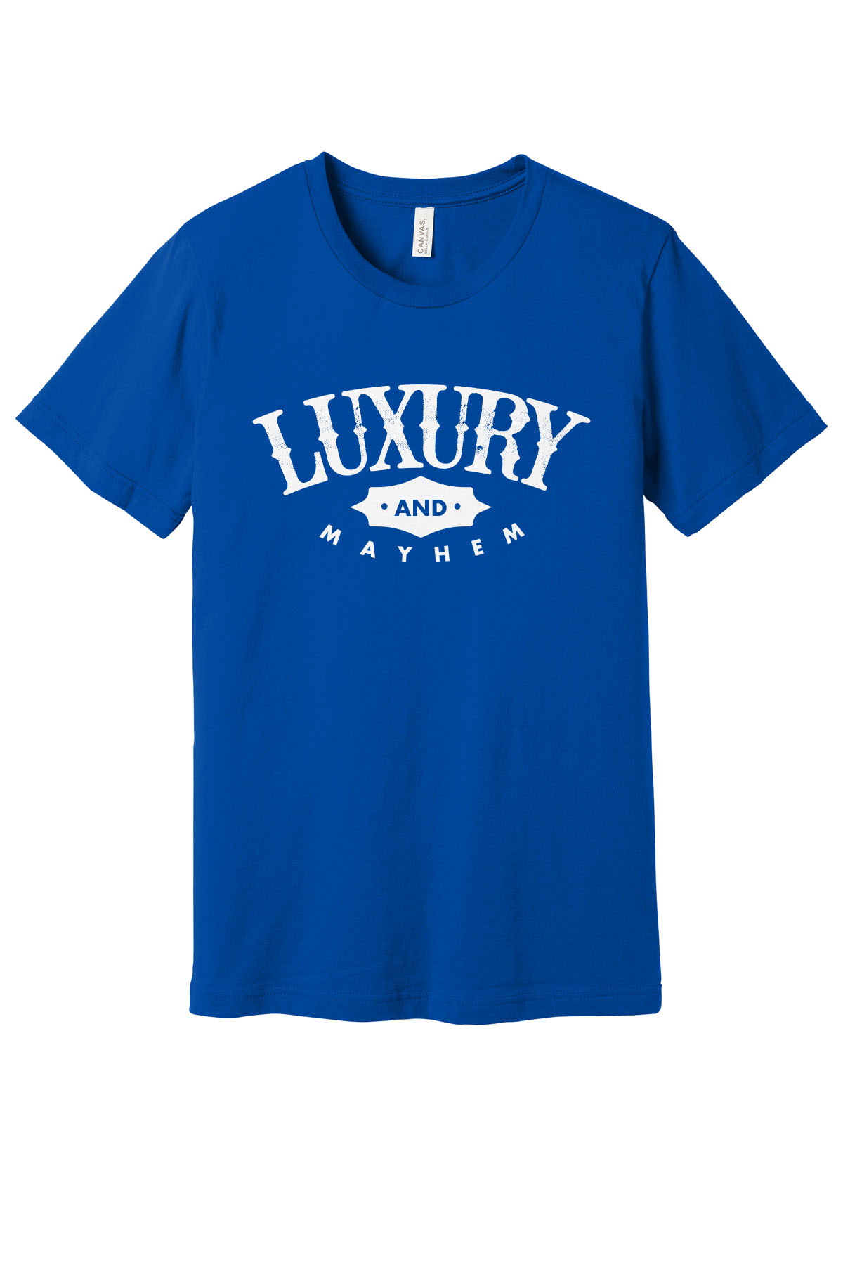 Blue w/ White Lettering