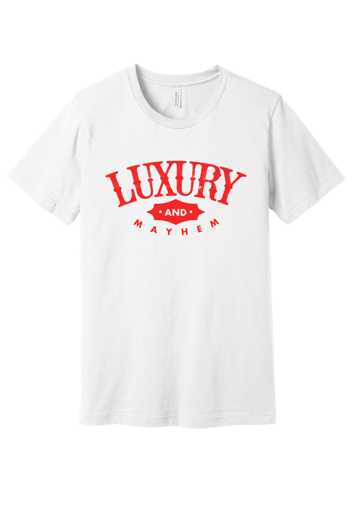 White w/ Red Lettering