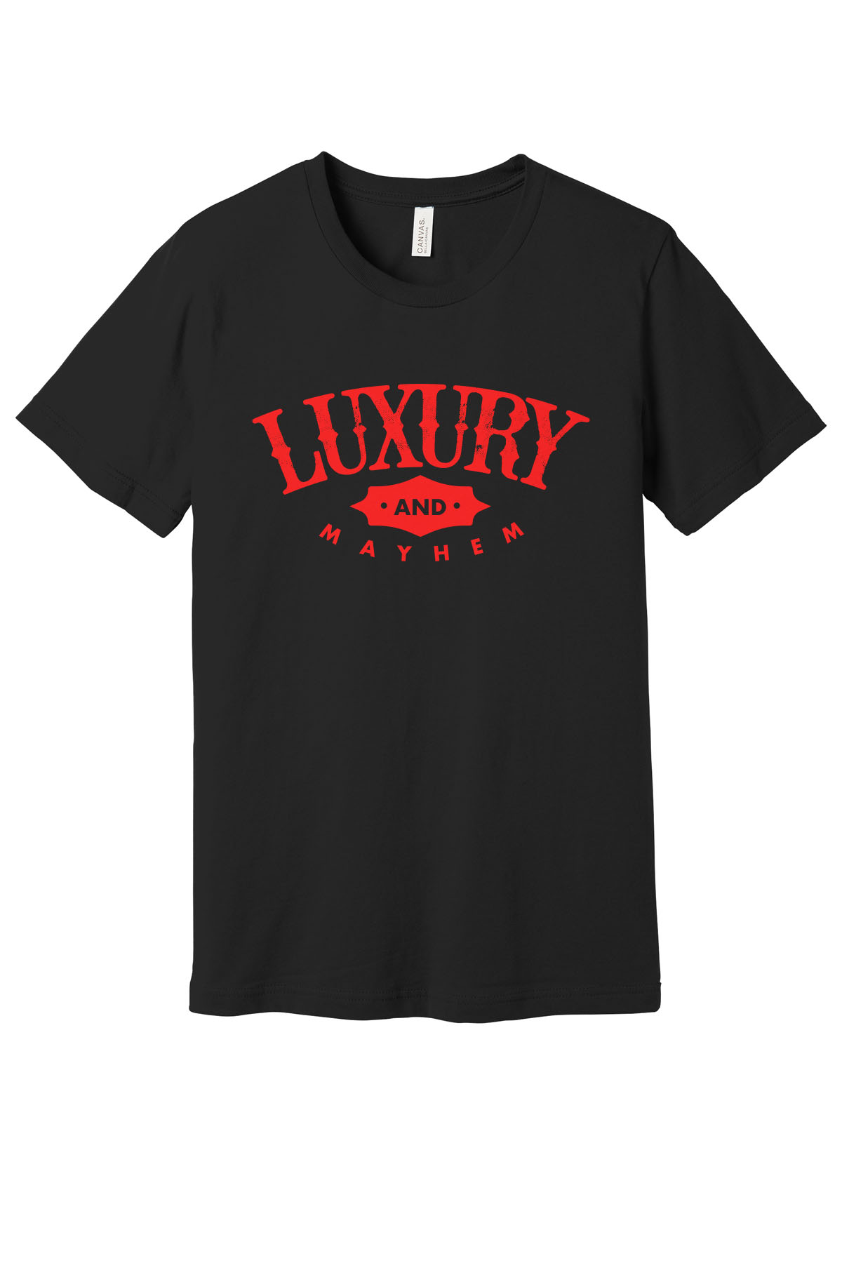 Black w/ Red Lettering