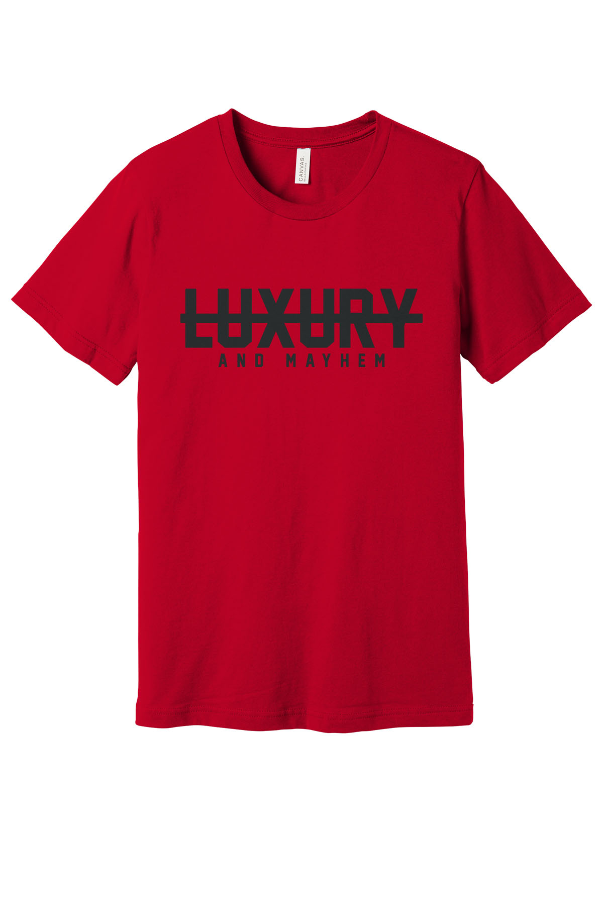 Red with Black Lettering