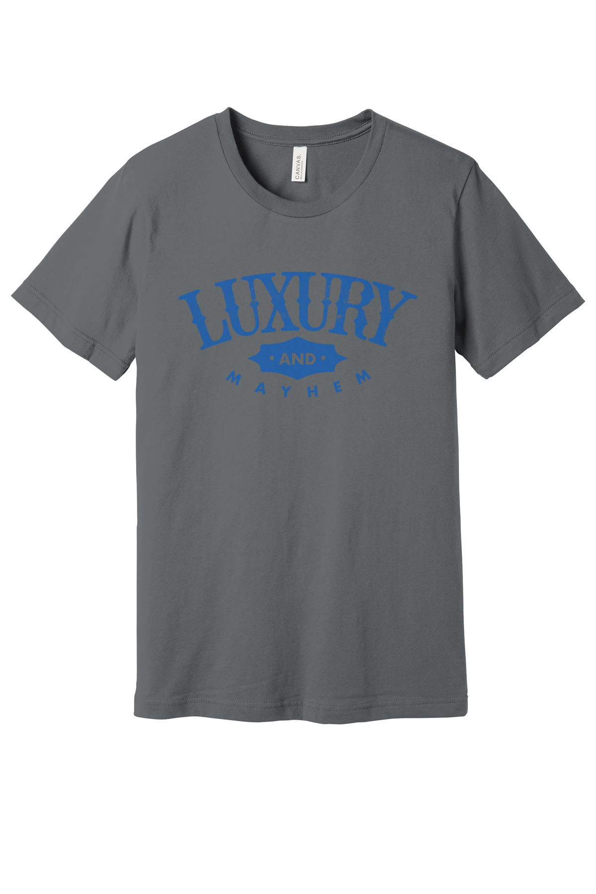 Asphalt w/ Blue Lettering