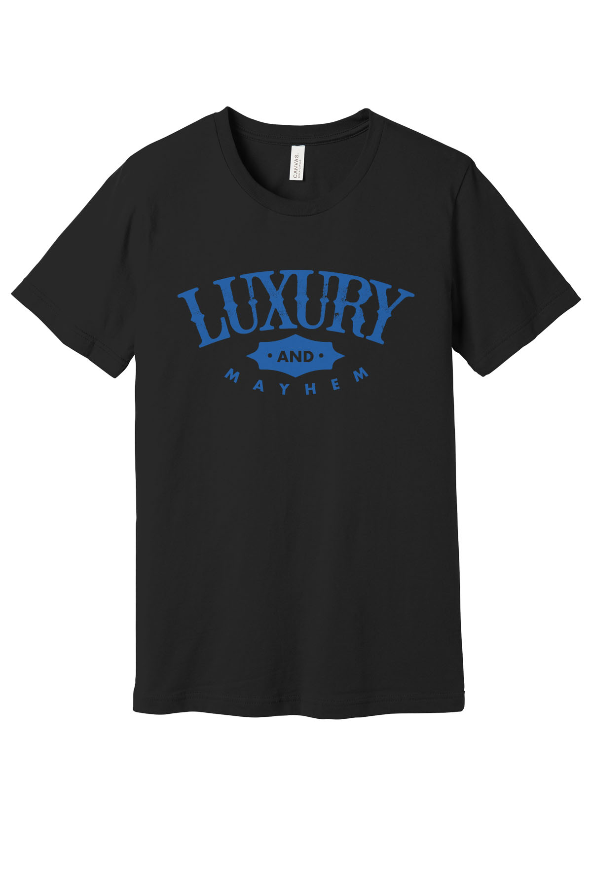 Black w/ Blue Lettering