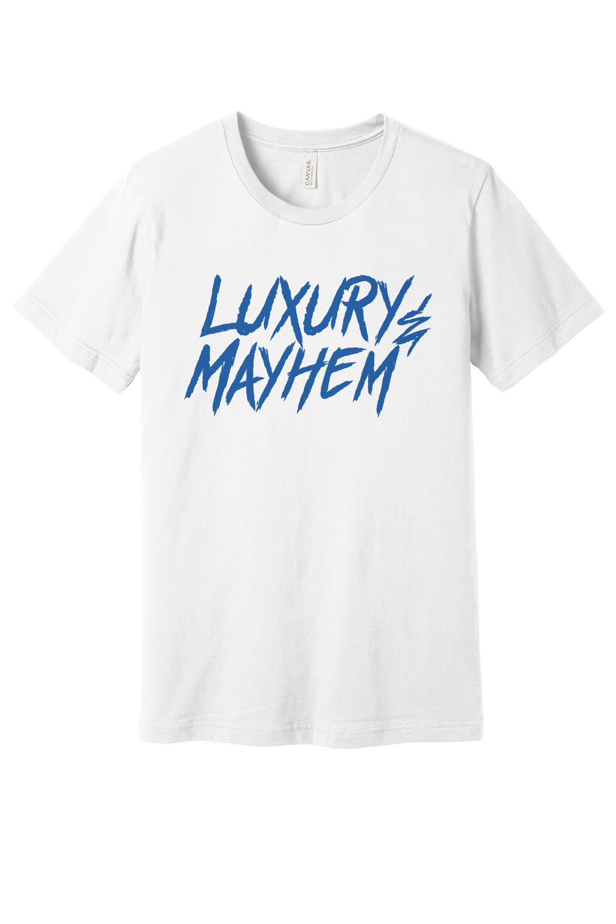 White w/ Blue Lettering