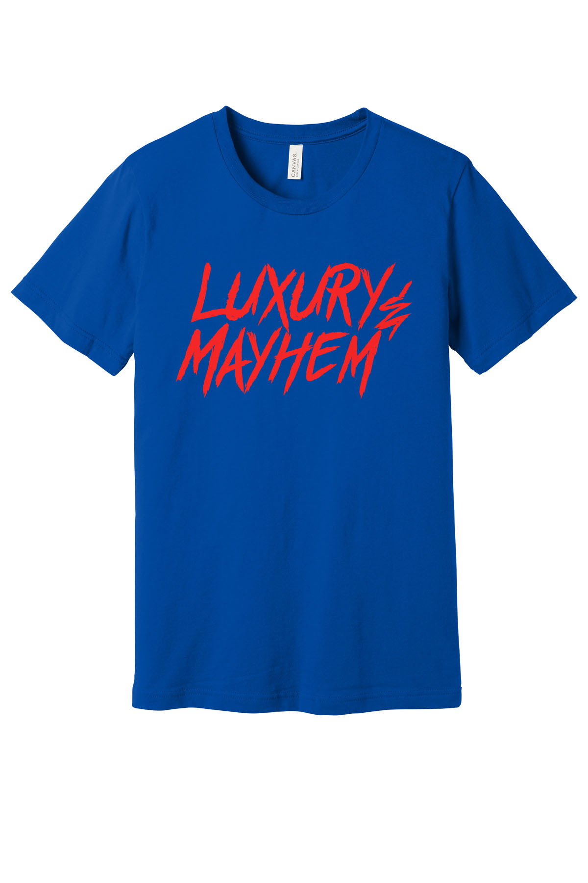 Blue w/ Red Lettering