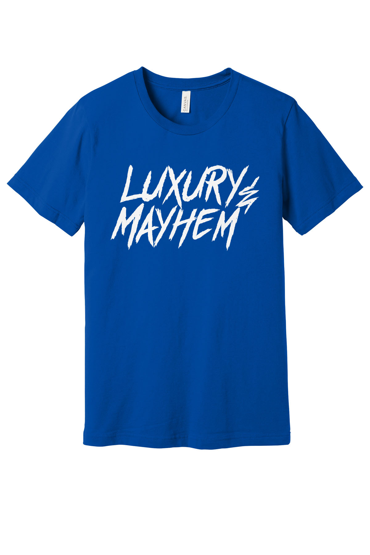 Blue w/ White Lettering