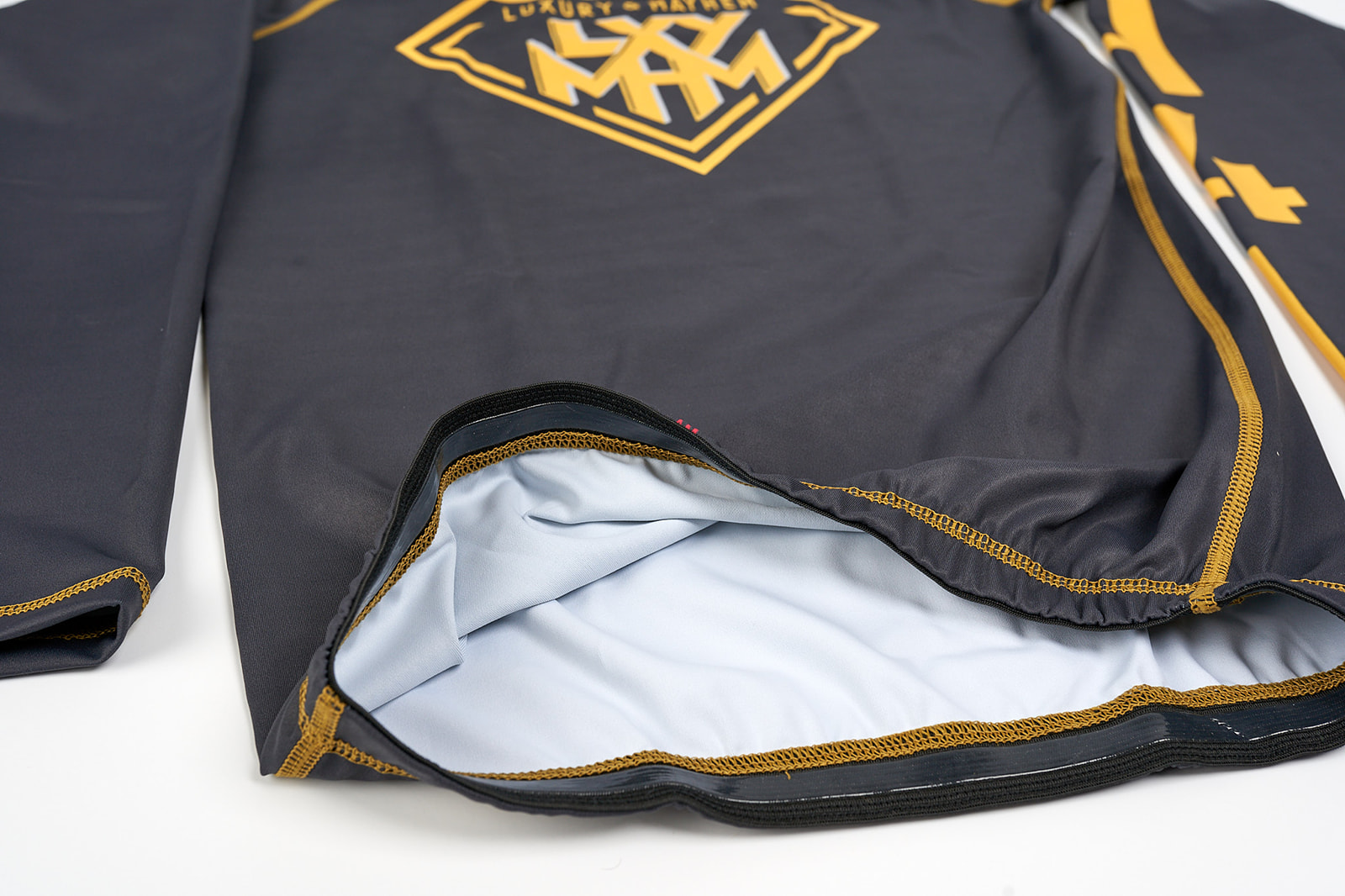 Luxury & Mayhem Diamond Rashguard White & Gold